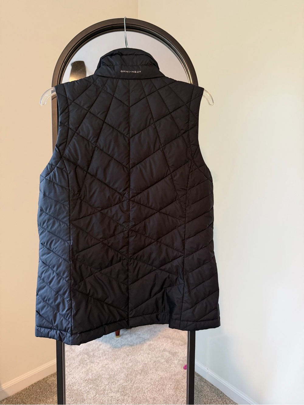 Columbia Black Women's Quilted Packable Vest with Silver Lining - Picture 2 of 4